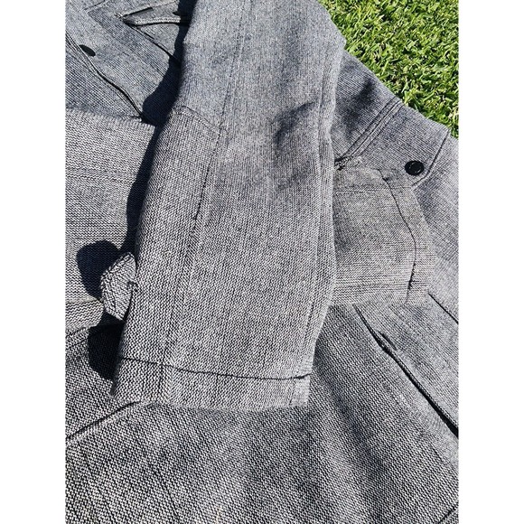 Empyre Coat Size Large Parka Jacket Pockets, Gray, Hooded Zipper Button Military - Picture 4 of 8